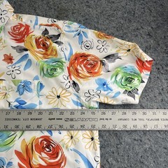 Bohio Breeze Floral Button Front Shirt XXL Microfiber Short Sleeve New W/Tags