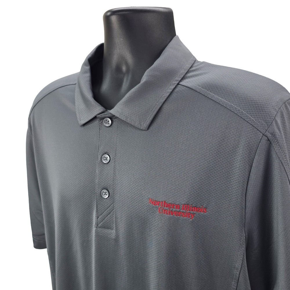 NIU Huskies Polo Shirt Men’s Large Cutter & Buck NEW Gray DryTec Logo Golf