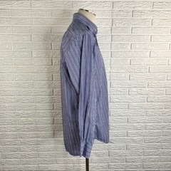 Peter Millar Striped Long Sleeved Button Up Shirt Size Large Blue Purple White