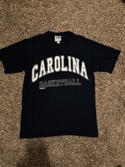 1990s Team Edition UNC Carolina Basketball Navy Blue Shirt Sleeve T Shirt Large