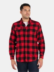 Lot of 2 George Super Soft Men’s Plaid Flannel button down Shirts NWT Size L