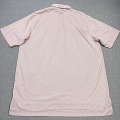 FootJoy Polo Shirt Mens Large Pink Geometric Polyester Spandex Golf Performance