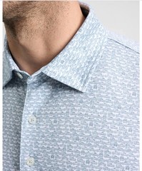 GenTeal Blue Defenders Brrr Printed Performance Polo L Cooling Technology Golf