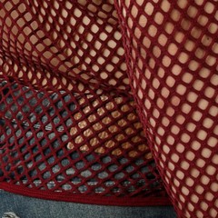 Men Net Blouse Long Sleeve Mesh Shirt Mens Casual Crew Neck Muscle Top Fishnet