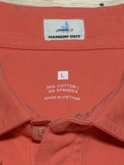 Johnnie O Hanging Out Polo Shirt Men’s L Red Watermelon West Coast Prep Logo