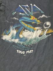Vintage Asia 1982 Tour Raglan T-Shirt Black Band Tee Size Small Single Stitch