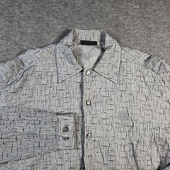 Versace Classic V2 Button Up Long Sleeve Shirt 3d Knit Texture Pattern Mens 37