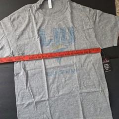 Long Island University LIU Sharks Equestrian Distressed T-shirt Size L