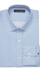 Tommy Hilfiger Men’s TH Flex Slim Fit Dress Shirt, Light Blue, 17.5 ,34-35
