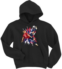 Erling Haaland Spray Paint Norway Hoodie Hooded Sweatshirt T-Shirt