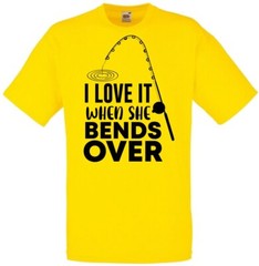 Fishing Love It Bend Over Humour Novelty T Shirt Various Colours And Sizes