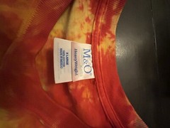 Vintage Tie Dye Y2K Jesus Is Lord Matthew 6.33 T Shirt Orange XL Extra Large