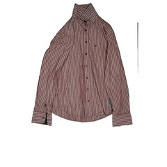 Camel Active Men Long Sleeve Shirt Modern Fit Casual Size M L Purple Striped Top