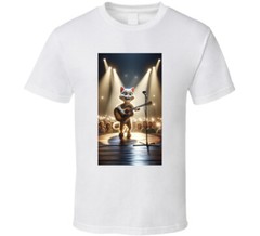Cat Playing A Guitar Kitty Band T Shirt