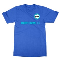 Reform UK t-shirt political tee Nigel Farage supporter top
