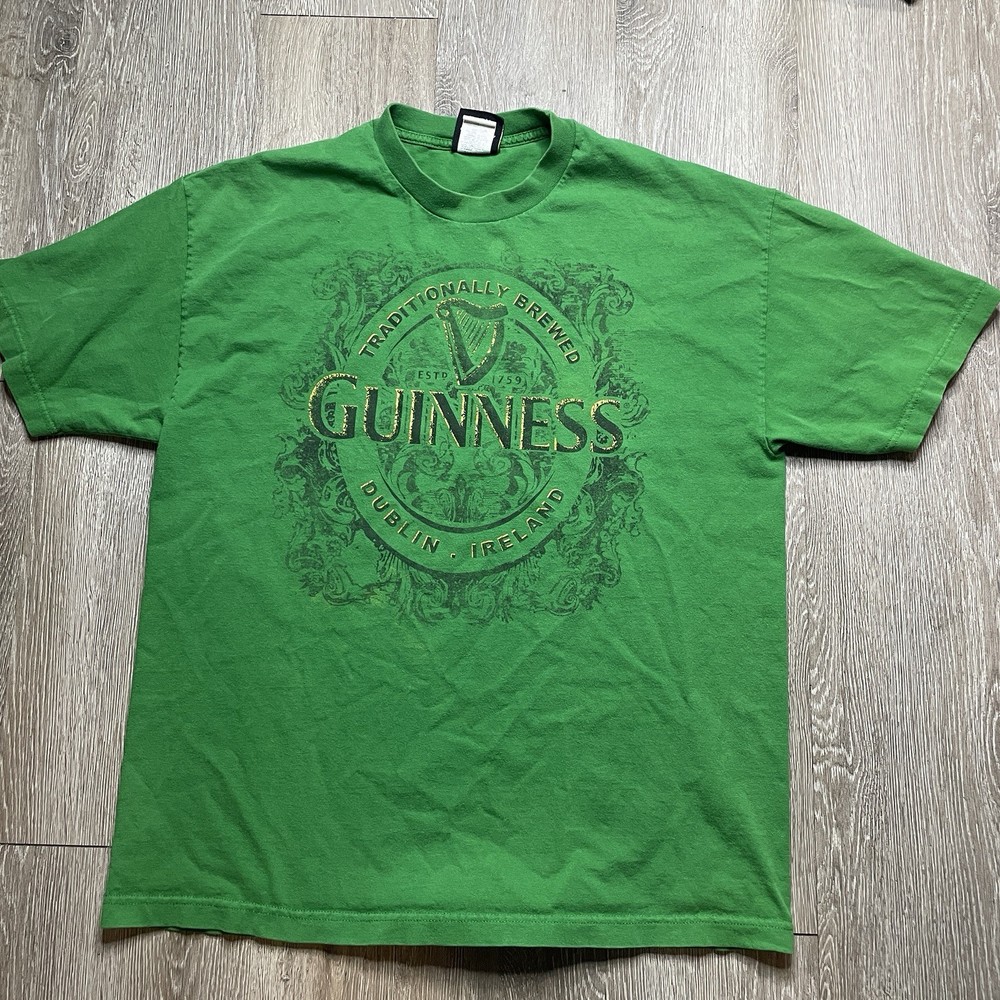 Guinness T-Shirt Green Size XL Official License Shirt Dublin Ireland