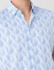 NWT MIZZEN + MAIN Halyard Performance Dress Shirt Trim No Tuck Blue Sz. MED $118
