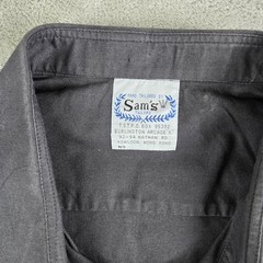 Vintage Sams Tailors Shirt Mens Black Long Sleeve Hand Tailored Dressy Business