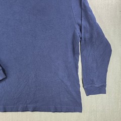 Club Room Thermal Shirt Mens XXL Blue Waffle Knit Long Sleeve Crewneck