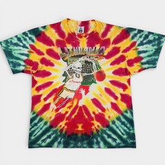 Vintage Grateful Dead Lithuania Tie Dye Shirt Mens XL Olympics Skullman Lee USA