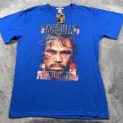 Vintage Y2K Manny Pacquiao T-Shirt Mens 3XL Blue Pound 4 Pound Pacman Boxer NWT