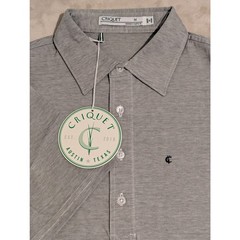 Criquet Men’s Players Polo Shirt Gray Heathered Medium Organic Cotton Golf NWT