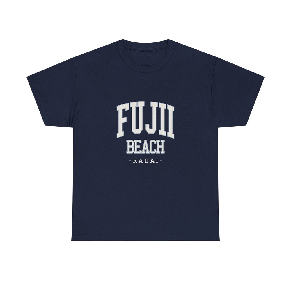 Fujii Beach Classic Hawaiian Souvenir Navy Blue Tee