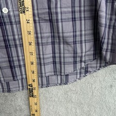Jos. A. Bank Men’s XL Tailored Fit Purple Plaid Long Sleeve Shirt Cotton P0586