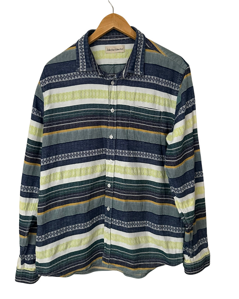 Libertine Libertine Mens Colorful Tribal Cotton Summer Shirt, Size XL