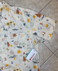 Marmot Mens M Muir Camp Novelty Papyrus Trail Mix Casual S/S Shirt NWT