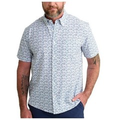 HUK Men’s White Print Kona Printed Short Sleeve Fishing Shirt Size XL NWT