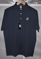 NEW FOOTJOY Polyester & Spandex Golf Polo Shirt PHILADELPHIA CRICKET CLUB Blue M