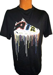 B7 Mostly Heard Rarely Seen 8 Bit T-Shirt Prism Air Melt Men’s Size L Black