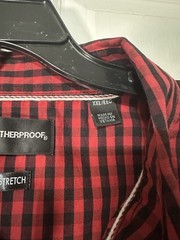 WP Weatherproof Short Sleeve Comfort Stretch Woven Button Up Shirt Red XXL EUC