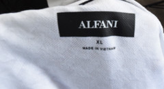 Alfani Mens T-Shirt New XL White Crew Neck Short Sleeve Stretch Knit Self Design