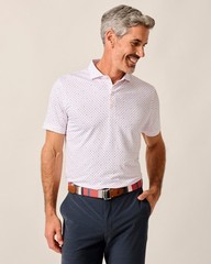 johnnie-O Performance Jersey Polo – Gambit Mens White (7851818)