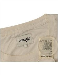 WRANGLER Mens Graphic T-Shirt Top Large White Cotton BQ34