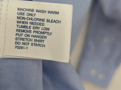 Stafford Men’s Dress Shirt Size 15.5 x 32/33 Blue White Collar Wrinke Free