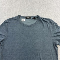 Theory Shirt Mens Small Blue Short Sleeve Crewneck Solid Tee Casual Adult