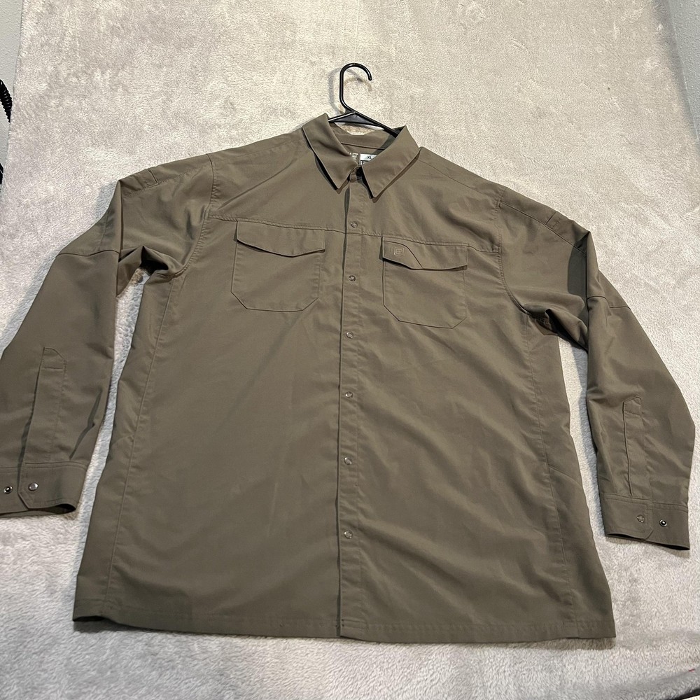 5.11 Tactical Freedom Flex Woven Shirt Mens XL Green Long Sleeve Button Up