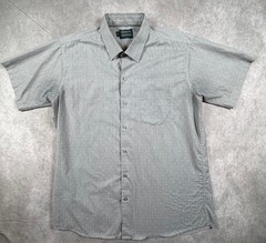 Texas Standard Franklin Men Gray Geometric Button Up Shirt XL