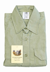 Men’s Khaki Green Short Sleeve Work Shirt Official US Forest Service M Long