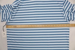 Anderson Ord Mens Greek Polo Laguna Blue Sky White XL Striped Golf Performance