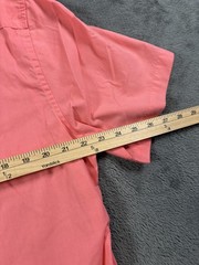 Omega Italy Shirt Mens Large Pink Short Sleeve Button Up Solid Casual Top