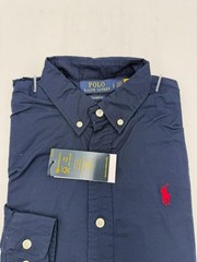 Polo Ralph Lauren Navy Oxford Shirt Red logo Classic Fit All Sizes Brand New