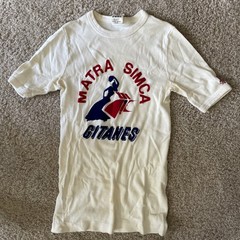 True Vintage 1970s Matra Simca Racing Team Shirt Size Small Gitanes Ad