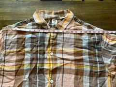 NWT Levis plaid short sleeve shirt / size large / fits bigger cotton/hemp