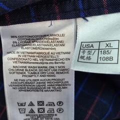Brooks Brothers Button Down Shirt Mens XL Madison Fit Non-Iron Stretch Navy Blue