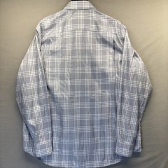 Paul Fredrick Men’s Dress Shirt Blue/White classic FT 140s Egyptian Cotton 17/36