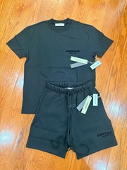 Essentials Set T-shirt and Short in BLack (size S)